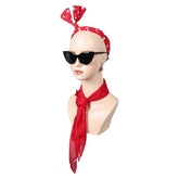 4 In 1 Grease: Rydell High Eforpretty 1950 's Vetro Pink Lady Cosplay Red Headband Halloween Costume Accessories Props
